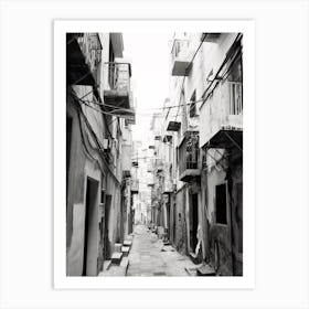Cinque Terre, Italy, Black And White Photography 1 Art Print