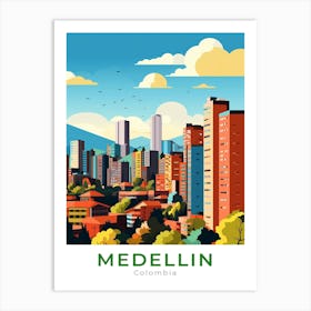 Colombia Medellin Travel Art Print