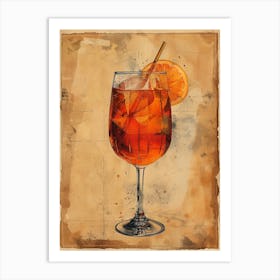 Aperol Spritz Orange 30 Art Print