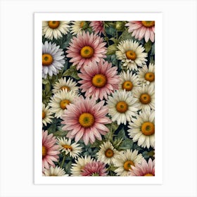 Daisy Pattern Art Print