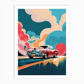 Classic Car In The Sky Art Print