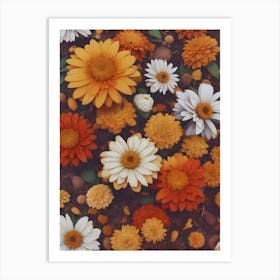 Autumn Flowers 1 Art Print