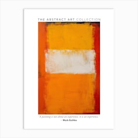 Orange Tones Abstract Rothko Quote 2 Exhibition Poster Art Print