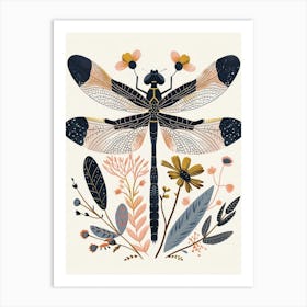 Colourful Insect Illustration Dragonfly 10 Art Print
