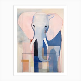 Playful Illustration Of Elephant For Kids Room 1 Art Print