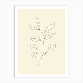 Leaf On A Branch 4 Art Print