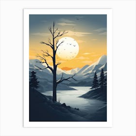 Sunset Landscape 4 Art Print