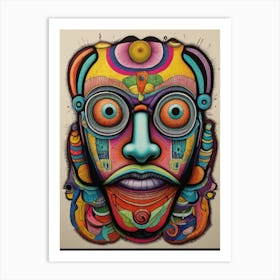 Psychedelic Face 1 Art Print