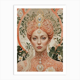 Coral Woman Art Print