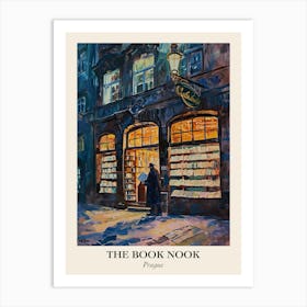 Prague Book Nook Bookshop 1 Poster Art Print