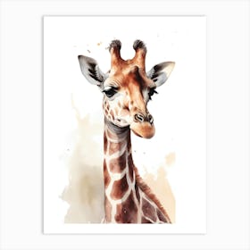 Giraffe Watercolour Art Print