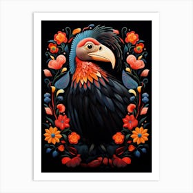 Folk Bird Illustration California Condor 2 Art Print