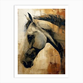 Grey Horse Art Print