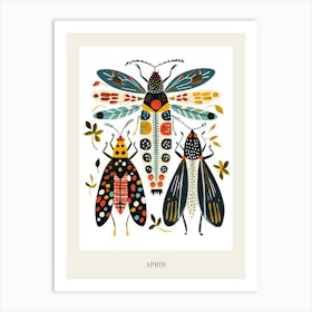 Colourful Insect Illustration Aphid 6 Poster Art Print