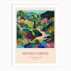 Colourful Gardens Christchurch Botanic Gardens New Zealand 2 Red Poster Art Print