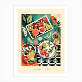 Mediterranean Platter Art Deco Poster 2 Art Print