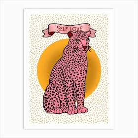 Self Love Pink Leopard Art Print