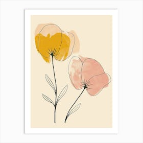 Port Au Prince Flower Market Boho Minimalist Style Art Print