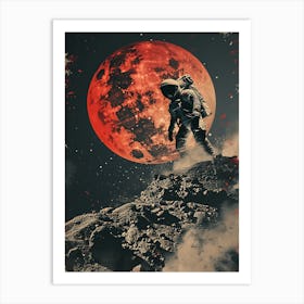 Beautiful Retro Astronaut 16 Art Print