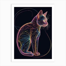 Abstract Cat 9 Art Print