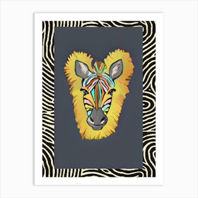 colourful but ethnic Zebra Print - wall art for every room in the house Art Print