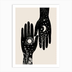 Hamsa Day and Night Art Print