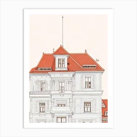 Hofbräuhaus Am Platzl Munich Boho Landmark Illustration Art Print