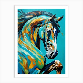 Horse Painting Galloping Art Print