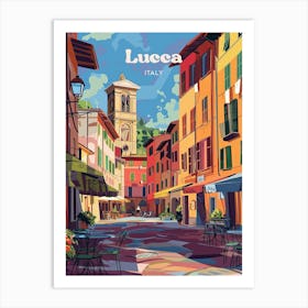 Lucca Tuscany Italy Travel Art Illustration Art Print