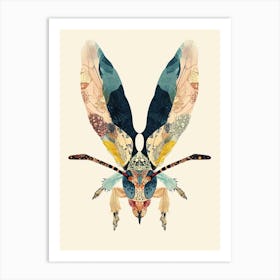 Colourful Insect Illustration Hornet 15 Art Print