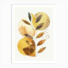 Gold Leaf Canvas Print Art Print