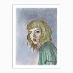 Abstract Woman Portrait 2 Art Print