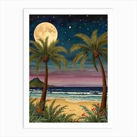 William Morris Hawaiian Beach Art Print