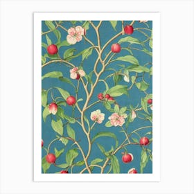 Crabapple tree Vintage Botanical Art Print