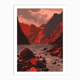 Mountain Landscape Painting 2 Art Print