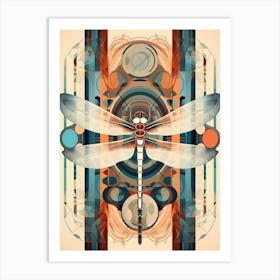 Dragonfly Geometric 6 Art Print