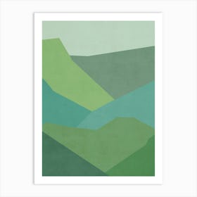 Abstract Mountains - v01 Art Print