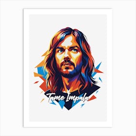 Tame Impala 03 Portrait Music Icon WPAP Pop Art Style Art Print