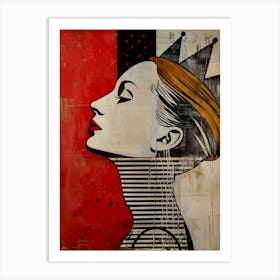 Abstract Queen Black And White 1 Art Print