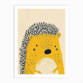 Yellow Hedgehog 5 Art Print