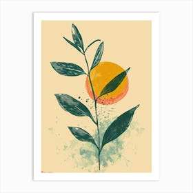 Sun And Leaves, Mid century Art Print