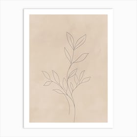 Bordeaux Botanical Garden Boho Line Art Art Print