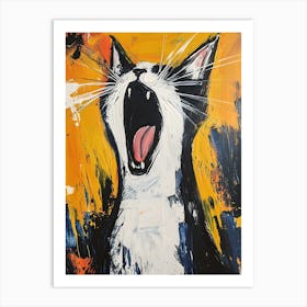 Fantastic Screaming Cat 13 Art Print