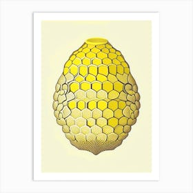 Yellow Beehive 1 Vintage Art Print