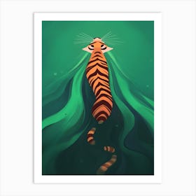 Tiger In The Water Art Print