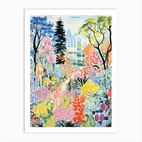 Claude Monets Garden France Modern Illustration 3 Art Print