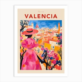 Valencia Spain 6 Fauvist Travel Poster Art Print