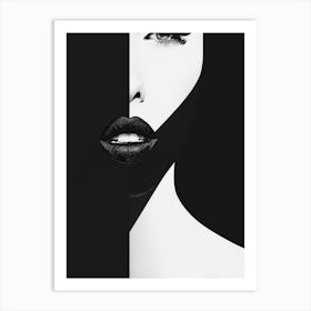 Black And White Portrait Of A Woman 7 Art Print