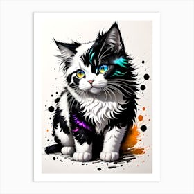 Cat Painting 4 Art Print