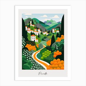 Poster Of Ravello, Italy, Illustration In The Style Of Pop Art 2 Art Print
